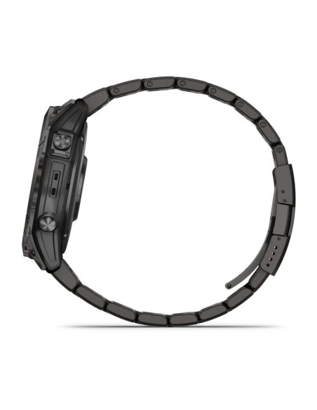 Garmin Fenix 7X Pro Sapphire Solar Karbon Gri DLC Titanyum - Titanyum Kayışlı