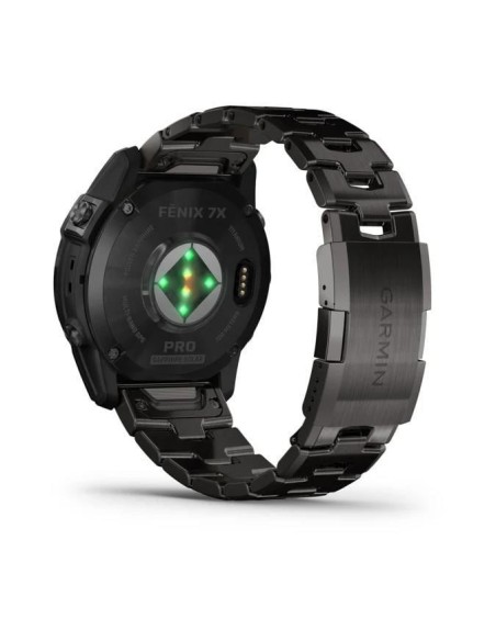 Garmin Fenix 7X Pro Sapphire Solar Karbon Gri DLC Titanyum - Titanyum Kayışlı