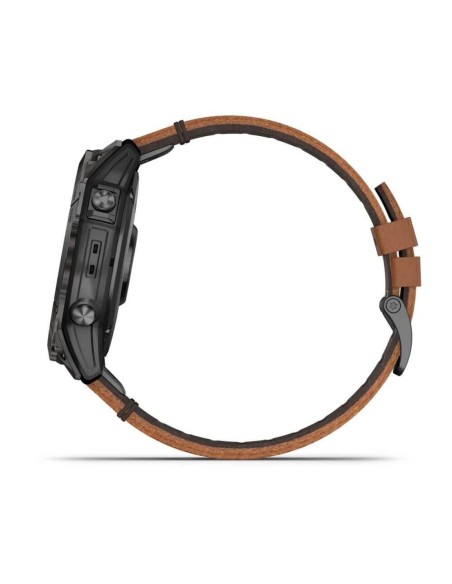 Garmin Epix Pro X Gen2 Sapphire Karbon Gri DLC Titanyum Kahverengi Deri Kayış
