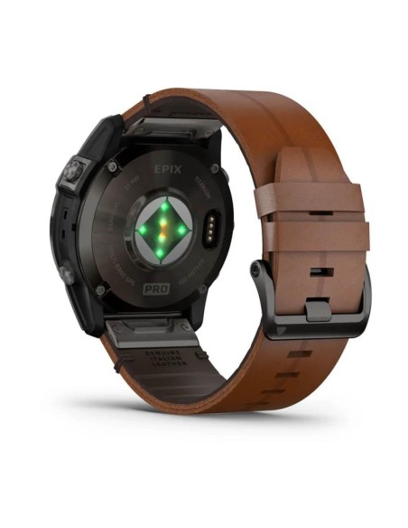 Garmin Epix Pro X Gen2 Sapphire Karbon Gri DLC Titanyum Kahverengi Deri Kayış