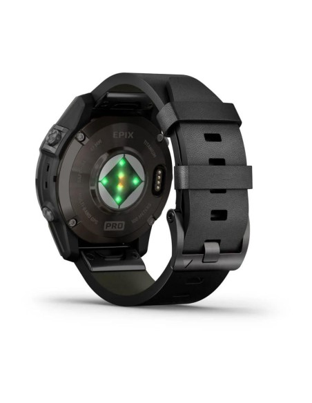 Garmin Epix Pro Gen2 Sapphire Karbon Gri DLC Titanyum Siyah Deri Kayış