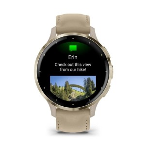 Garmin Venu 3S Soft Gold | French Gri Deri Kayışlı 2