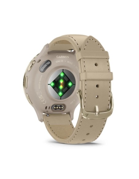 Garmin Venu 3S Soft Gold | French Gri Deri Kayışlı