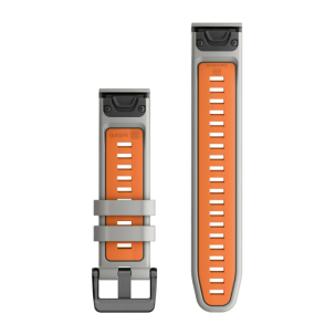 Garmin Quickfit 22 mm Yedek Kayış - Gri Turuncu 2