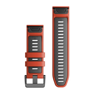 Garmin Quickfit 26 mm Yedek Kayış - Flame Red Graphite 2