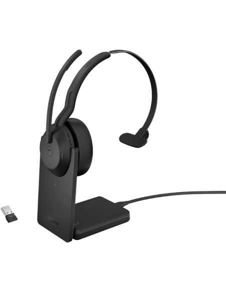 Jabra Evolve2 55 Mono Link380a Ms Şarz Standlı Kablosuz Kulak Üstü Kulaklık