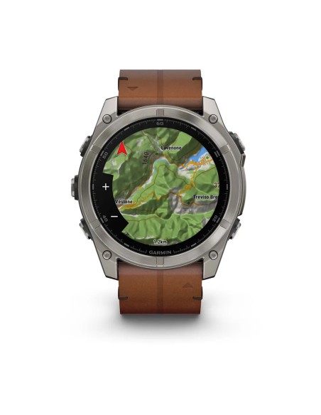 Garmin Fenix 8 – 51 mm AMOLED Sapphire Karbon Gri DLC, Deri Kayışlı