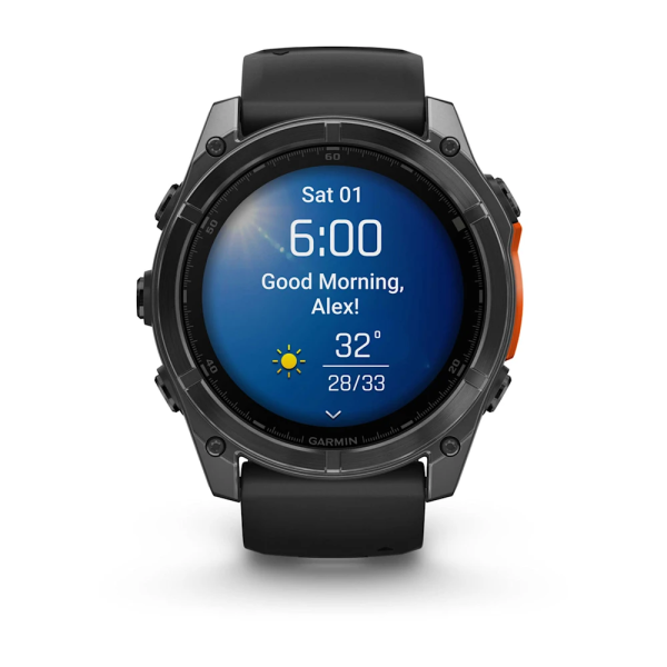Garmin Fenix 8 – 51 mm AMOLED Slate Gri, Siyah...