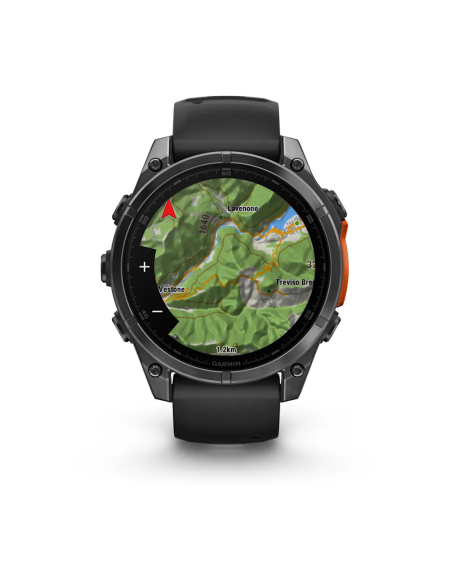 Garmin Fenix 8 – 47 mm AMOLED Siyah/Gri Kayışlı