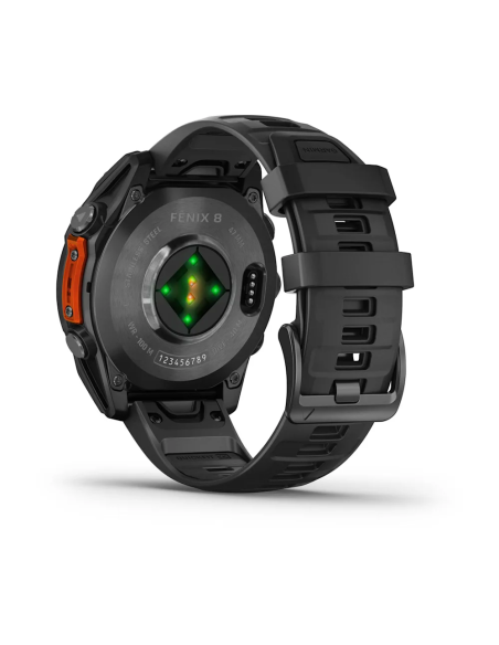 Garmin Fenix 8 – 47 mm AMOLED Siyah/Gri Kayışlı