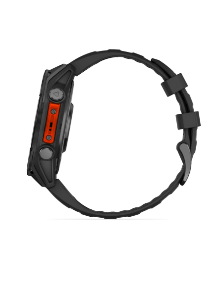 Garmin Fenix 8 – 47 mm AMOLED Siyah/Gri Kayışlı