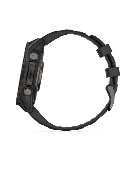 Garmin Fenix 8 – 47 mm, AMOLED Sapphire Karbon Gri DLC Titanyum Siyah/Gri Kayışlı