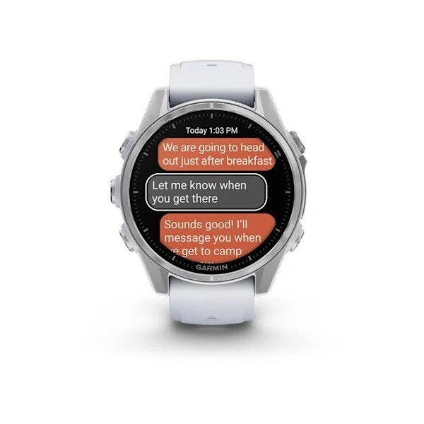 Garmin Fenix 8 - 43 mm AMOLED Gümüş Beyaz Taşlı...