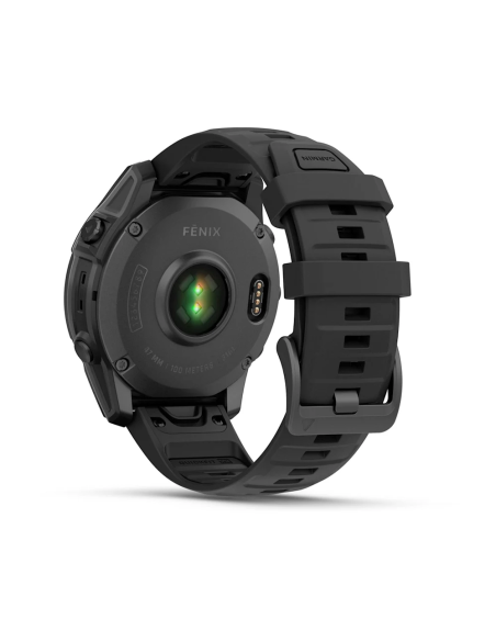Garmin Fenix E - 47 mm AMOLED Slate Gri Siyah Silikon Kayışlı