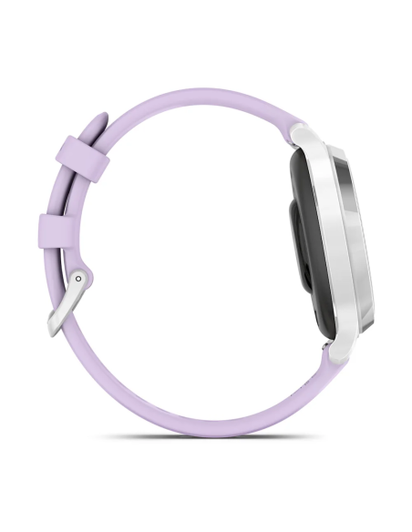Garmin Lily 2 Active Gümüş Mor Yasemin Silikon Kayışlı