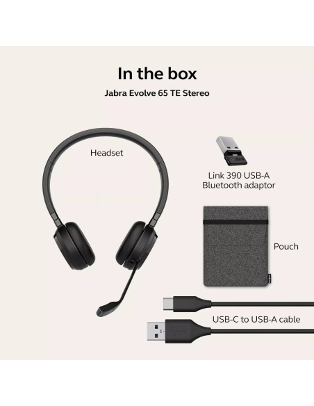 Jabra Evolve 65 TE USB-A Stereo Bluetooth Kulaklık