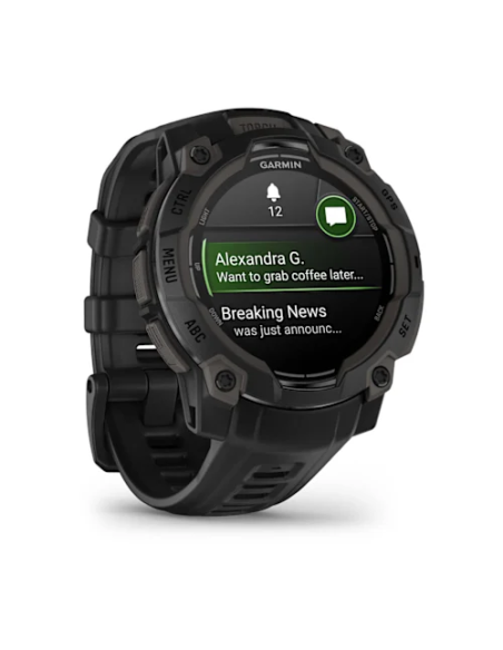 Garmin Instinct 3 – 45 mm AMOLED Siyah Silikon Kayışlı