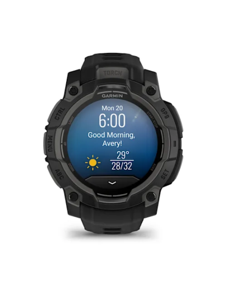Garmin Instinct 3 – 45 mm AMOLED Siyah Silikon Kayışlı