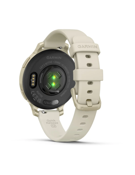 Garmin Lily 2 Active Lunar Gold Kemik Silikon Kayışlı