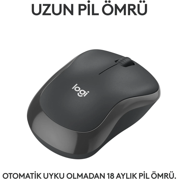 Logitech M240 Kablosuz Sessiz Mouse - Siyah