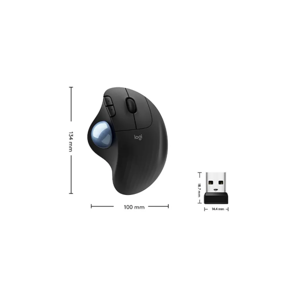 Logitech M575 Kablosuz Ergonomik Trackball...