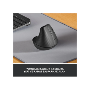 Logitech Lift Vertical Ergonomik Kurumsal Mouse - Siyah 2