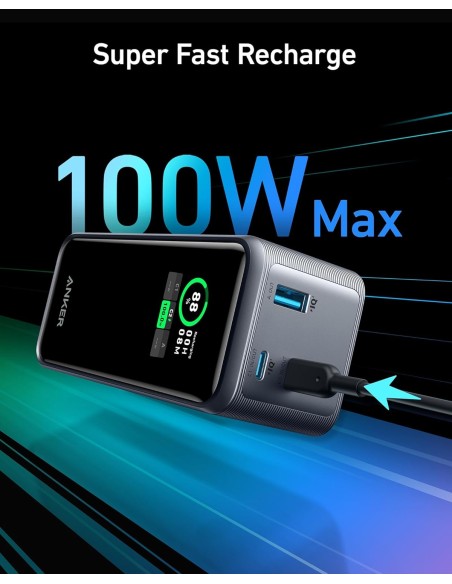 ANKER 735 Prime 20.000mAh 200W Taşınabilir Şarj Cihazı Siyah