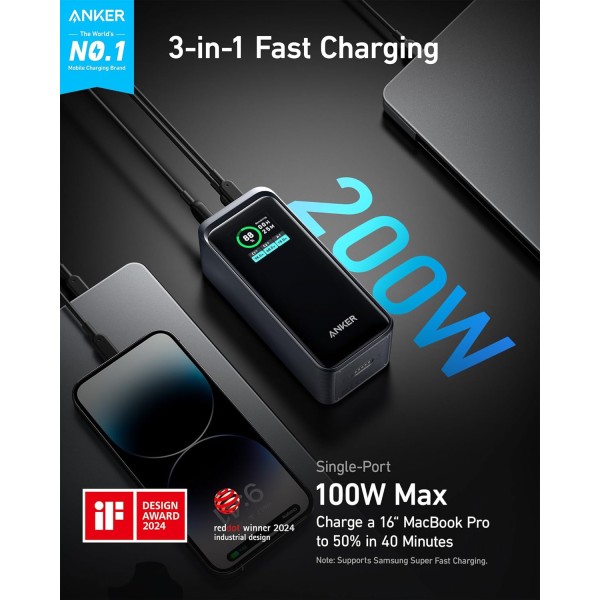 ANKER 735 Prime 20.000mAh 200W Taşınabilir Şarj...