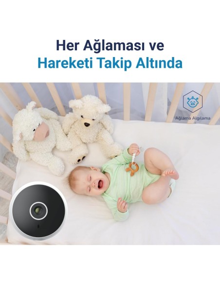 Hybrone Flex HY-CW3012-F Bebek Gece Görüşlü Wi-Fi Güvenlik Kamerası