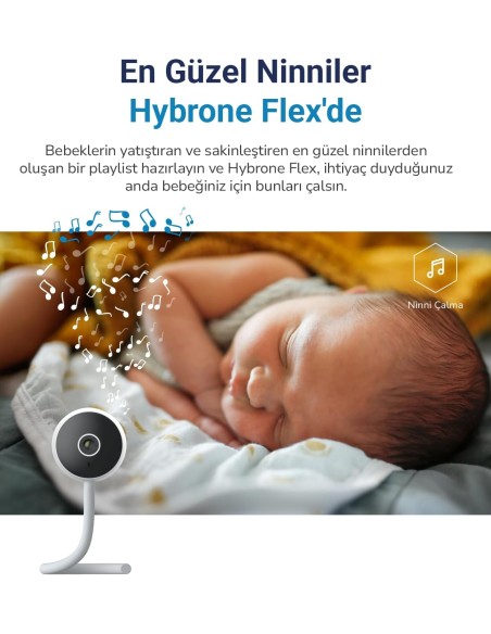 Hybrone Flex HY-CW3012-F Bebek Gece Görüşlü Wi-Fi Güvenlik Kamerası