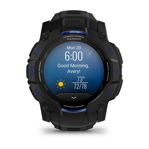 Garmin Instinct 3 - 50 mm AMOLED Siyah Mavi