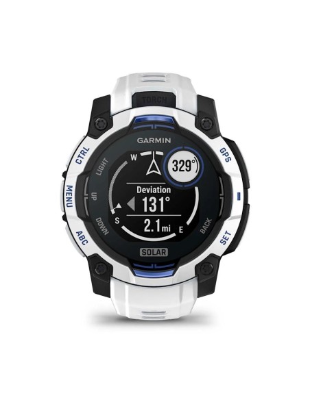 Garmin Instinct 3 – 45 mm Solar Beyaz Mavi