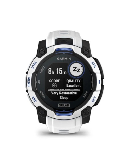 Garmin Instinct 3 – 45 mm Solar Beyaz Mavi