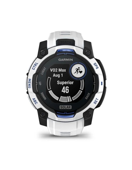 Garmin Instinct 3 – 45 mm Solar Beyaz Mavi