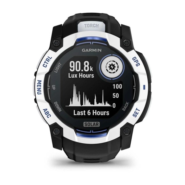 Garmin Instinct 3 – 50 mm Solar Siyah Beyaz
