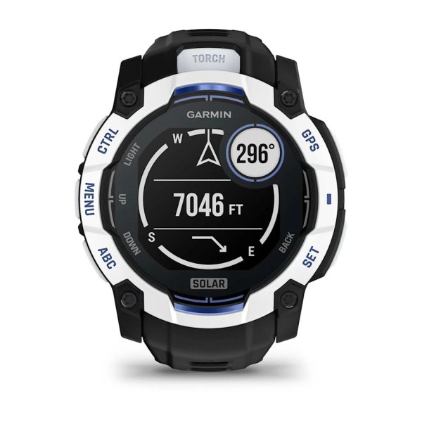 Garmin Instinct 3 – 50 mm Solar Siyah Beyaz