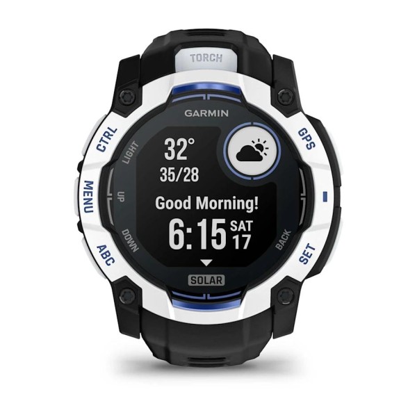 Garmin Instinct 3 – 50 mm Solar Siyah Beyaz