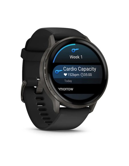 Garmin Venu 4 - 45 mm Siyah Silikon Kayışlı