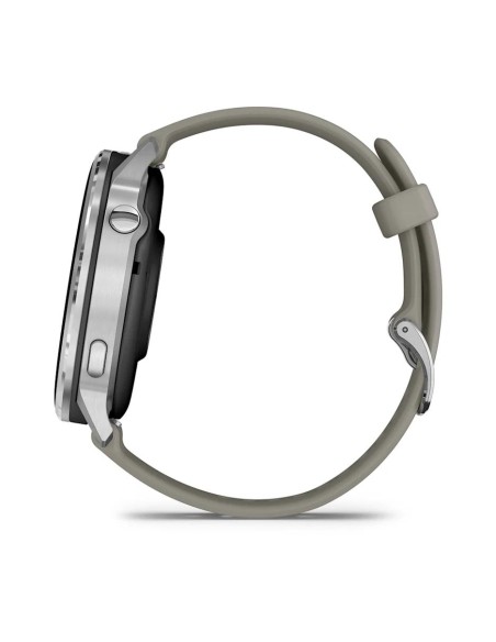 Garmin Venu 4 - 45 mm Gümüş Gri Silikon Kayışlı