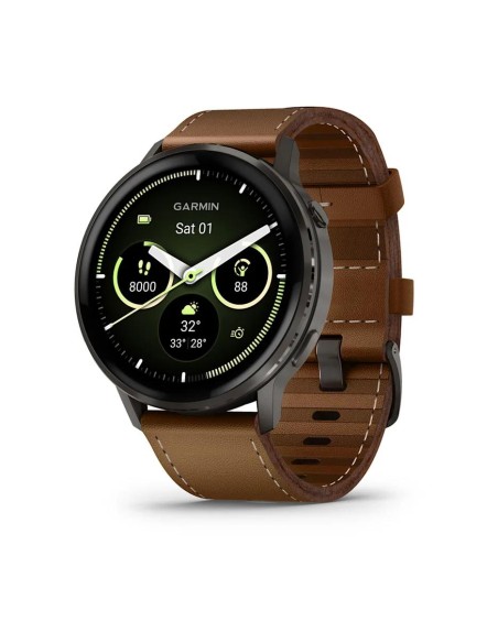 Garmin Venu 4 - 45 mm Kahverengi Deri Kayışlı