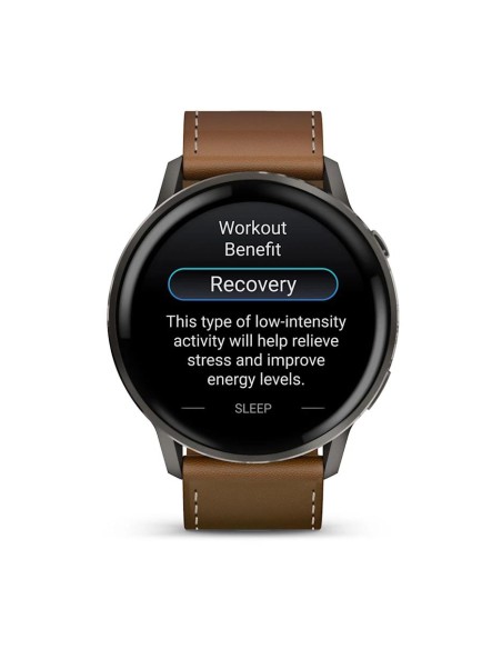 Garmin Venu 4 - 45 mm Kahverengi Deri Kayışlı