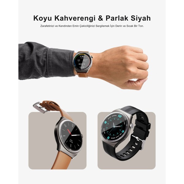 AUKEY SW-2U 2 Ultra Deri Kayış Akıllı Saat