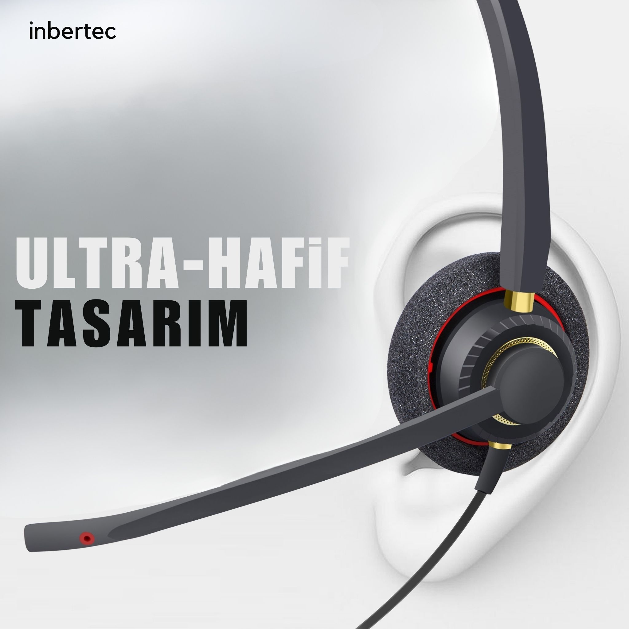 Inbertec UB805M Mono &Ccedil;ağrı Merkezi Kulaklığı