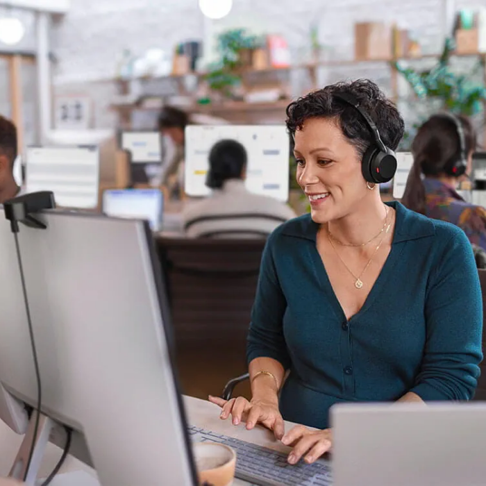 Jabra Evolve2 55 Duo Link380a Ms Kablosuz Kulak Üstü Kulaklık