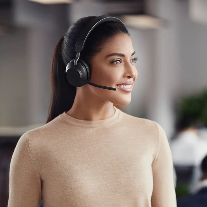 Jabra Evolve2 65 Flex Duo USB-C MS Kablosuz Şarjlı Kulak Üstü Kulaklık
